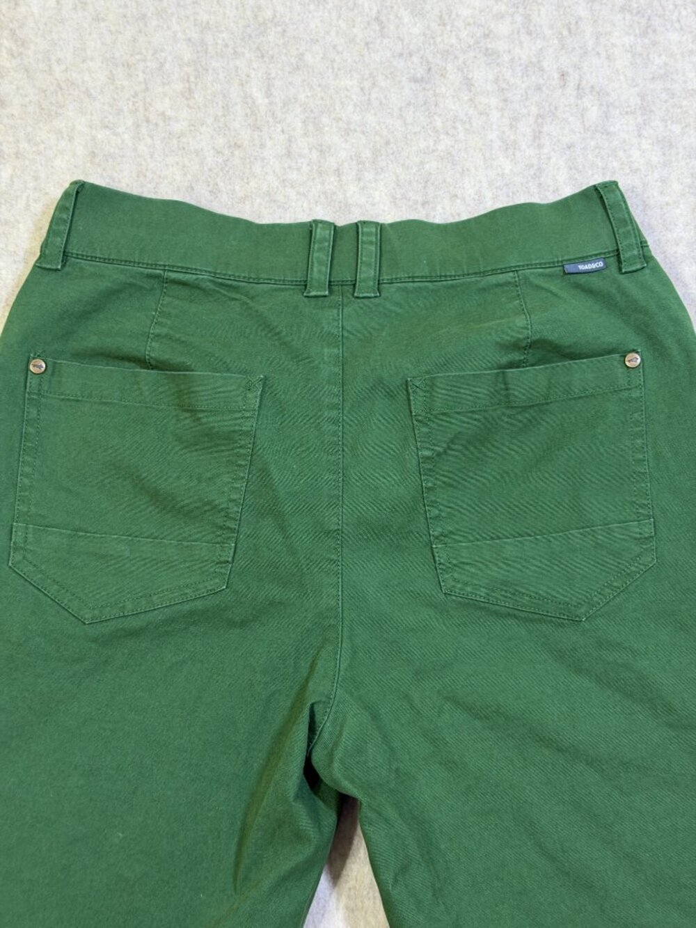 Toad&Co Earthworks Wide Leg Crop Pants Green Tencel Organic Cotton Size 6 - Picture 7 of 11
